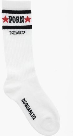 Dsquared2 ROCCO Long Mixed-Cotton Socks with Contrasting Detail size 40