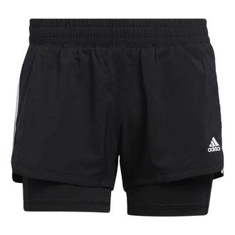 adidas (WMNS) adidas Pacer 3s 2 In 1 Training Sports Shorts Black GL7686