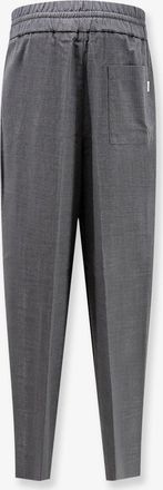 Ami Mens Virgin Wool Trousers Grey