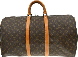 Louis Vuitton Pre-owned Weekend Bags, female, Brown, Size: ONE SIZE Pre-owned Vintage Monogram Keepall Duffle Bag
