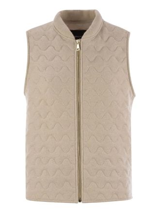 Fabiana Filippi quilted sequin-detail gilet - Neutrals
