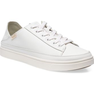 Sanuk Tydal Sneaker in White Leather at Nordstrom, Size 11