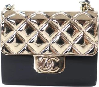 Chanel Pre-owned Pouch - Dames - Vintage Mini Tas - Zwart - ONE Size - Leer - Vintage