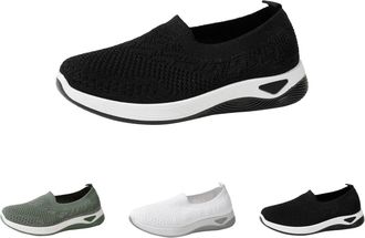 Generic Womens Trainers Without Laces Slip-on Shoes Mesh Breathable Lightweight Running Shoes Casual Sports Shoes Comfortable Trainers Lightweight Outdoor Jog