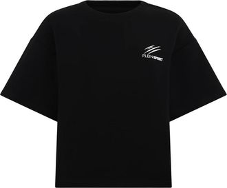 Plein Sport Rondhals T-shirt Icon Scratch - Dames - Sportshirts - Zwart - M - Katoen - Fitness