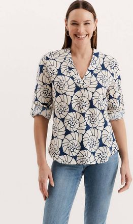 Tyler B&ouml;e Anna Linen Cotton Shell Shirt In Bellweather Blue
