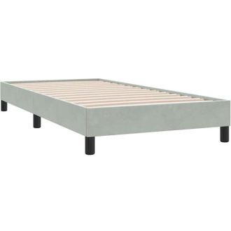 vidaXL Cama Box Spring Sin Colch&oacute;n Terciopelo Gris Claro 90x210 Cm Vidaxl