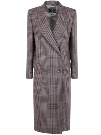 Etro Coat Long Double Breasted Wraa003299tq218 S9890