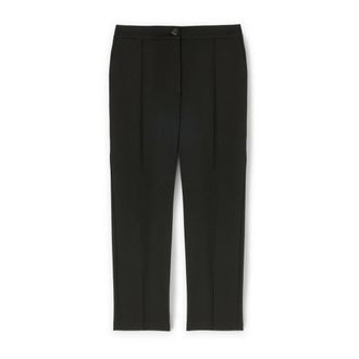 Motivi Broeken, Dames, Zwart, L, Polyester, Reguliere broek in crêpe stof