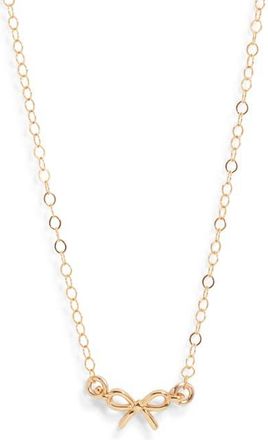 Set & Stones Maggie Bow Pendant Necklace in Gold at Nordstrom