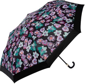 Generic Flowers by Pertegaz of Spain - Ladies Manual Folding Umbrella - Mauve Floral