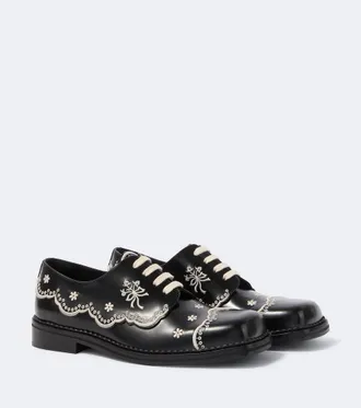 Simone Rocha Embroidered leather brogues