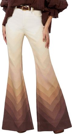 Alice & Olivia Alice + Olivia High-Rise Bell Bottom Jean