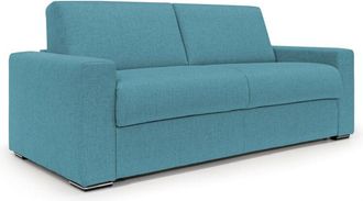 Divani.Store Nixon Sof&aacute; Convertible Con Colch&oacute;n H2o En Tela Impermeable 220 Cm (mat. 160x197) Azul Claro