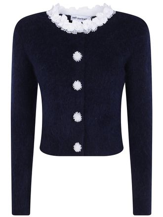 Self Portrait Sweater Pearl Trim Knit Jumper