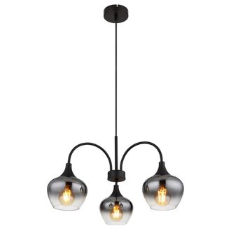 Globo Lighting L&aacute;mpara Colgante - Maxy - Negro - Vidrio - &Oslash; 55cm - E27