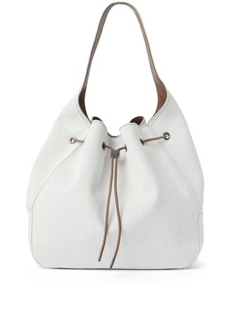 Brunello Cucinelli Borsa tote in pelle - Bianco