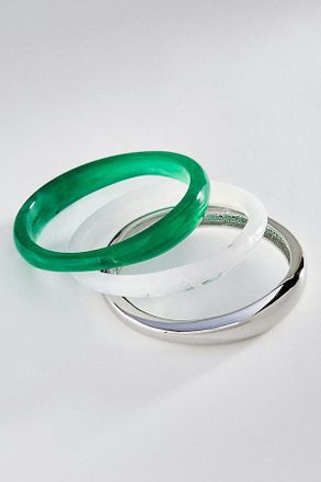 BaubleBar Raven Resin Bangle Bracelets, Set of 3