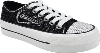 Candie's Leann Low Top Platform Sneaker in Black at Nordstrom, Size 10