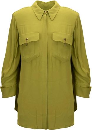 Elisabetta Franchi Bodysuit Shirt - Dames - Overhemden - Groen - XL - Overhemden