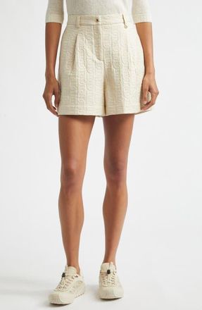 Moncler Quilted Nylon Shorts in Beige at Nordstrom, Size 38
