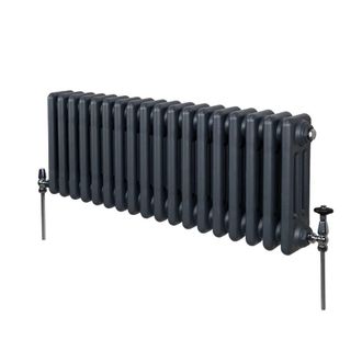 MonsterShop Traditional 3 Column Radiator - 300 x 832mm - Anthracite Grey