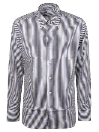 Orian Vertical Striped Slim-Fit Long Sleeve Formal Shirt