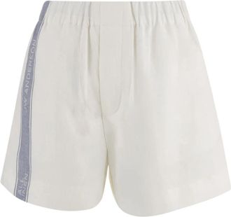 J.W.Anderson Korte linnen broek - Dames - Korte Broeken - Wit - XS - Linnen - Korte Broeken