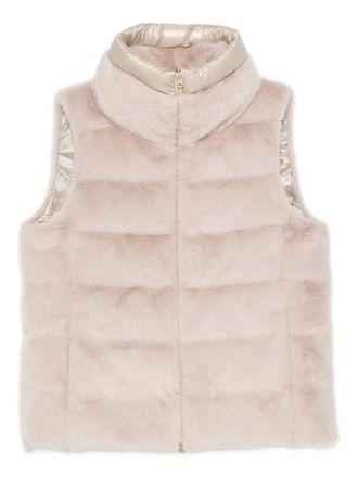 Herno Gilet In Eco-Pelliccia Imbottito E Trapuntato-Donna