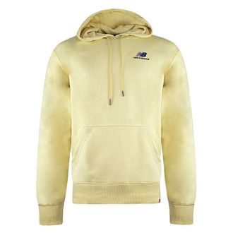 New Balance Lange Mouw Geel Heren Essentials Geborduurde Hoodie MT11550 PSW