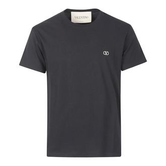 Valentino Garavani T-Shirts, male, Black, Size: XL VLogo Signature Cotton T-shirt