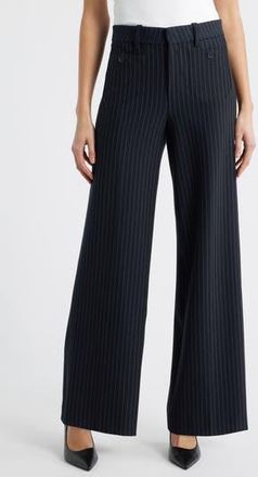 Frame Denim The Modernist Patch Pocket Pinstripe Pants in Navy Pinstripe at Nordstrom Rack, Size 00