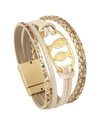 Saachi Saachi Fish Charm Leather Bracelet