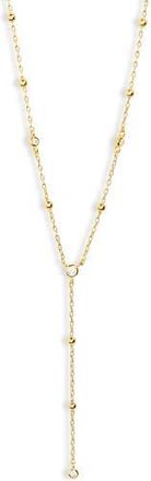 Argento Vivo Cubic Zirconia Station Y-Necklace in Gold at Nordstrom Rack