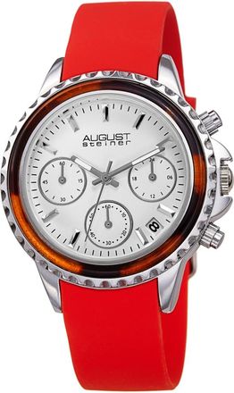 August Steiner Chronograph Quartz White Dial Ladies Watch AS8268RD