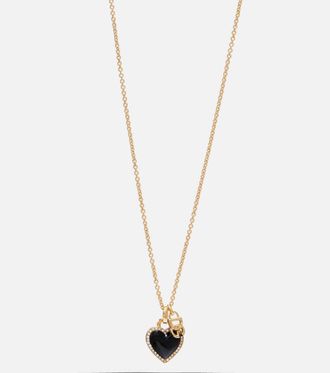 Dolce & Gabbana Collana con pendente DG con cristalli