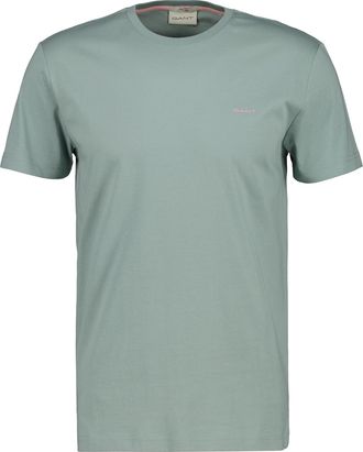 GANT T-Shirt GANT CONTRAST LOGO, Herren, Gr. 4XL, ceramic grau, Web, Obermaterial: 100% Baumwolle, unifarben, regular fit normal, Rundhals, eingesetzt abge