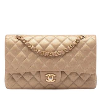Chanel Pre-owned Double Flap Shoulder Bag - Dames - Pre-owned - Beige - Maat: ONE Size Leer