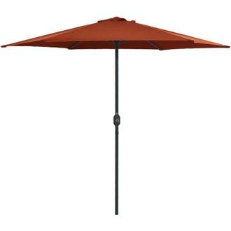 vidaXL Sombrilla De Jard&iacute;n Con Palo De Aluminio Terracota 270x246 Cm Vidaxl