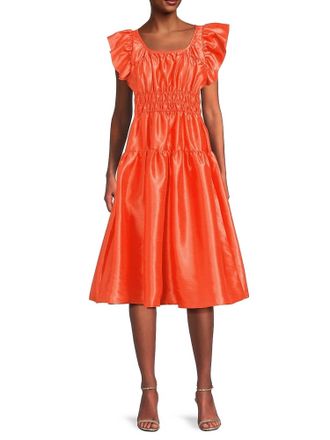 Hutch Vanessa Dress In Tangerine