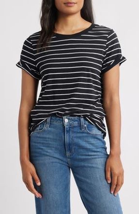 Sanctuary Abstract Print Cotton Blend T-Shirt in Blackwhit at Nordstrom Rack, Size Small