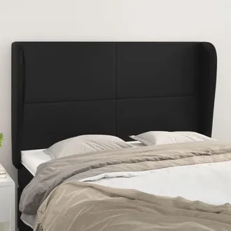 vidaXL Cabecero Con Orejas De Cuero Sint&eacute;tico Negro 147x23x118/128 Cm Vidaxl
