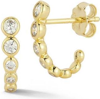 Glaze Jewelry Cubic Zirconia Huggie Hoop Earrings in Gold at Nordstrom Rack