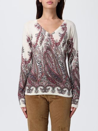 Etro Maglia a v in cashmere e seta paisley Etro