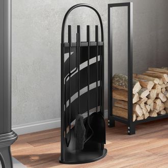 vidaXL Set De Herramientas Para Chimenea 5 Pzas Acero 23x15x66 Cm Vidaxl