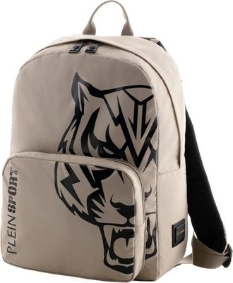 Plein Sport Modieuze Nylon Rugzak in Bruin - Heren - Outdooraccessoires - Beige - ONE Size - Nylon - Fitness
