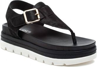 J/Slides Becky Sandal In Black Leather