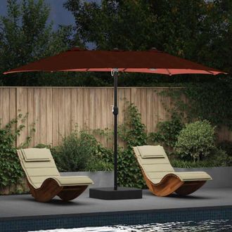 vidaXL Parasol De Jard&iacute;n Terracota 385 X 209 X 244 Cm Tela Vidaxl