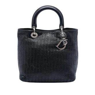 Dior Pre-owned Woven Leather Handbag - Dames - Pre-owned - Zwart - Maat: ONE Size Leer