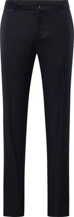 Incotex Verstelbare blauwe wollen broek met trekkoord - Heren - Chinos - Blauw - S - Wol - Broeken